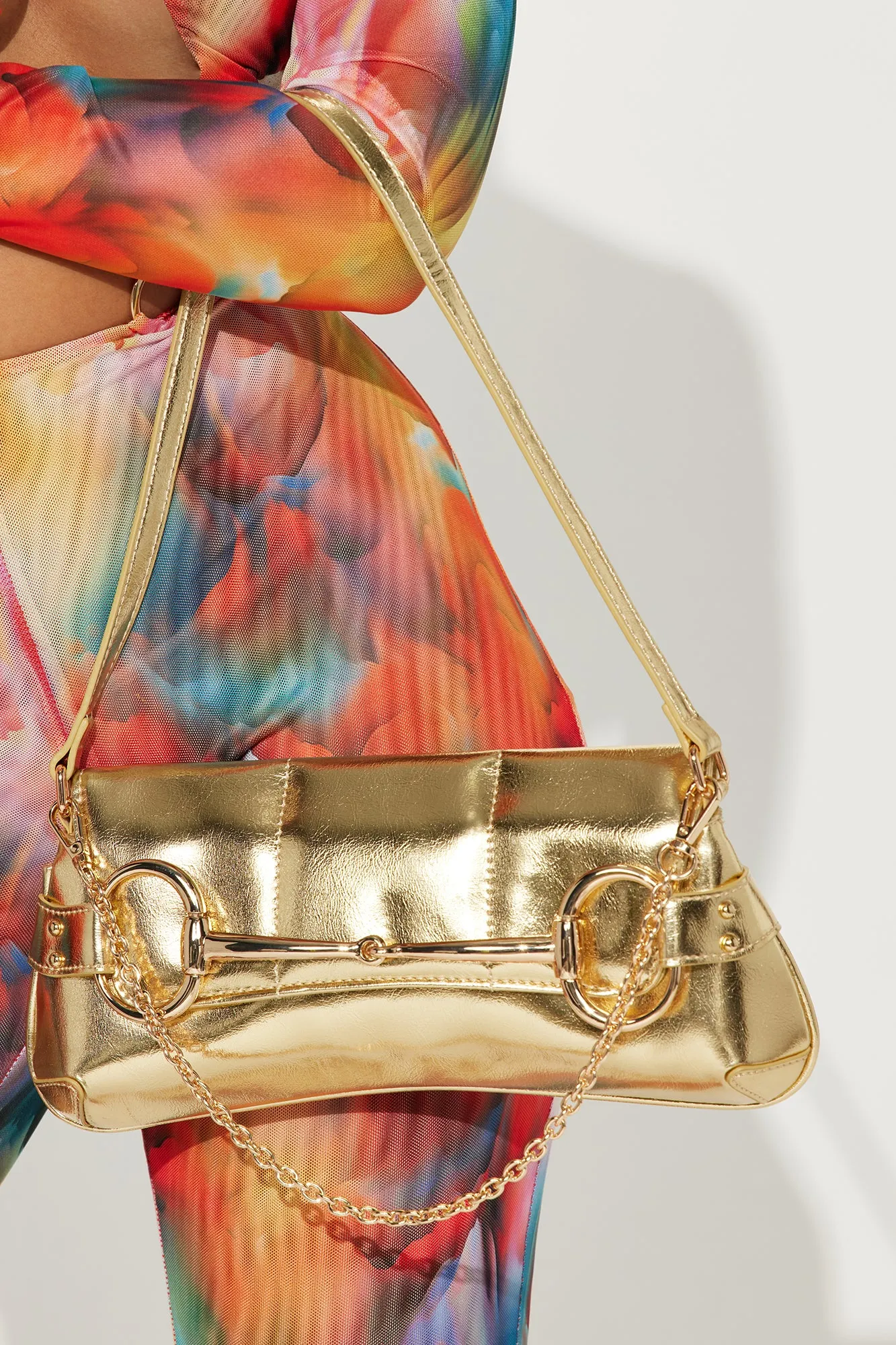 The Parker Handbag - Gold sold by Fashion Nova