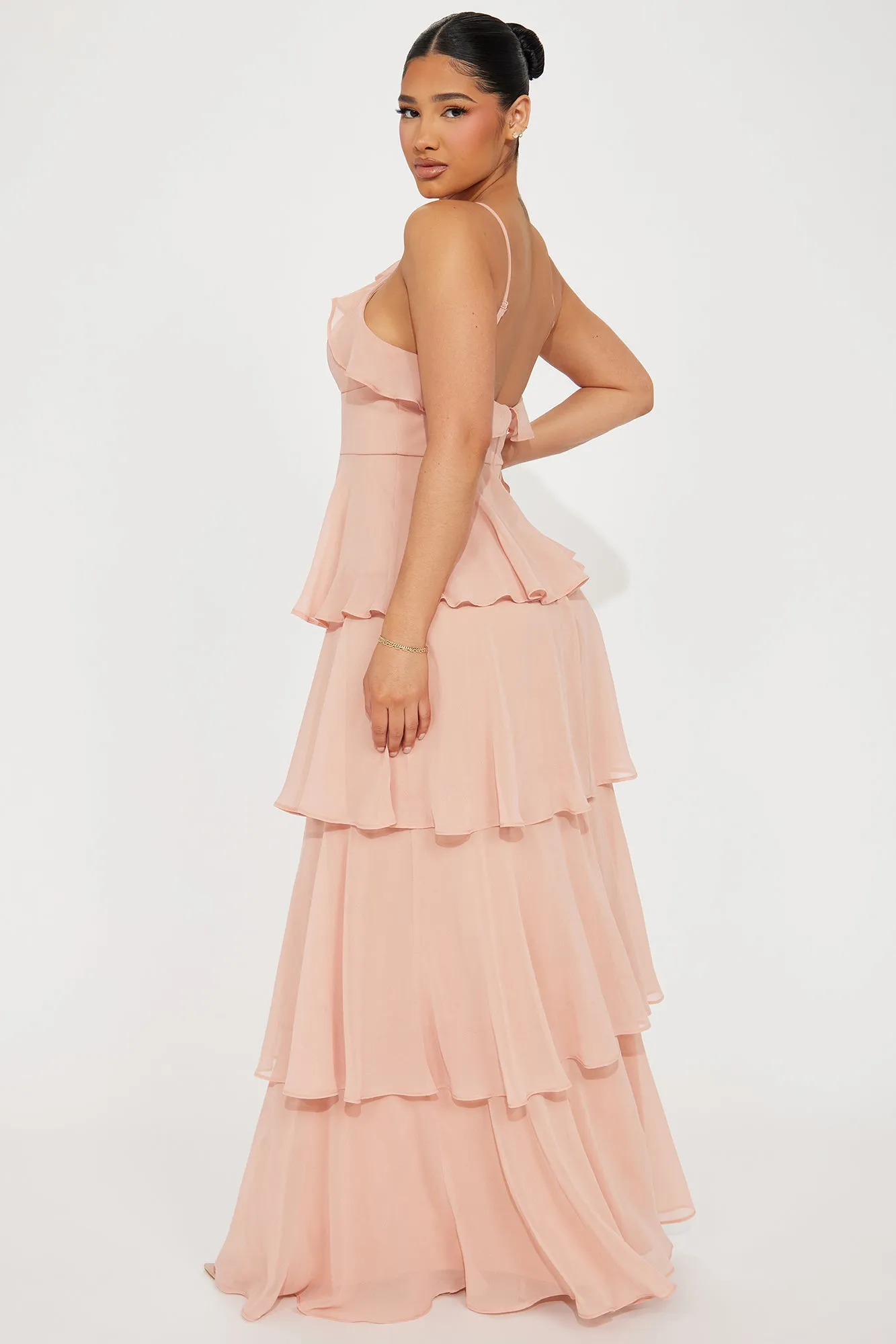 Tabitha Chiffon Maxi Dress - Peach sold by Fashion Nova product image thumbnail 3
