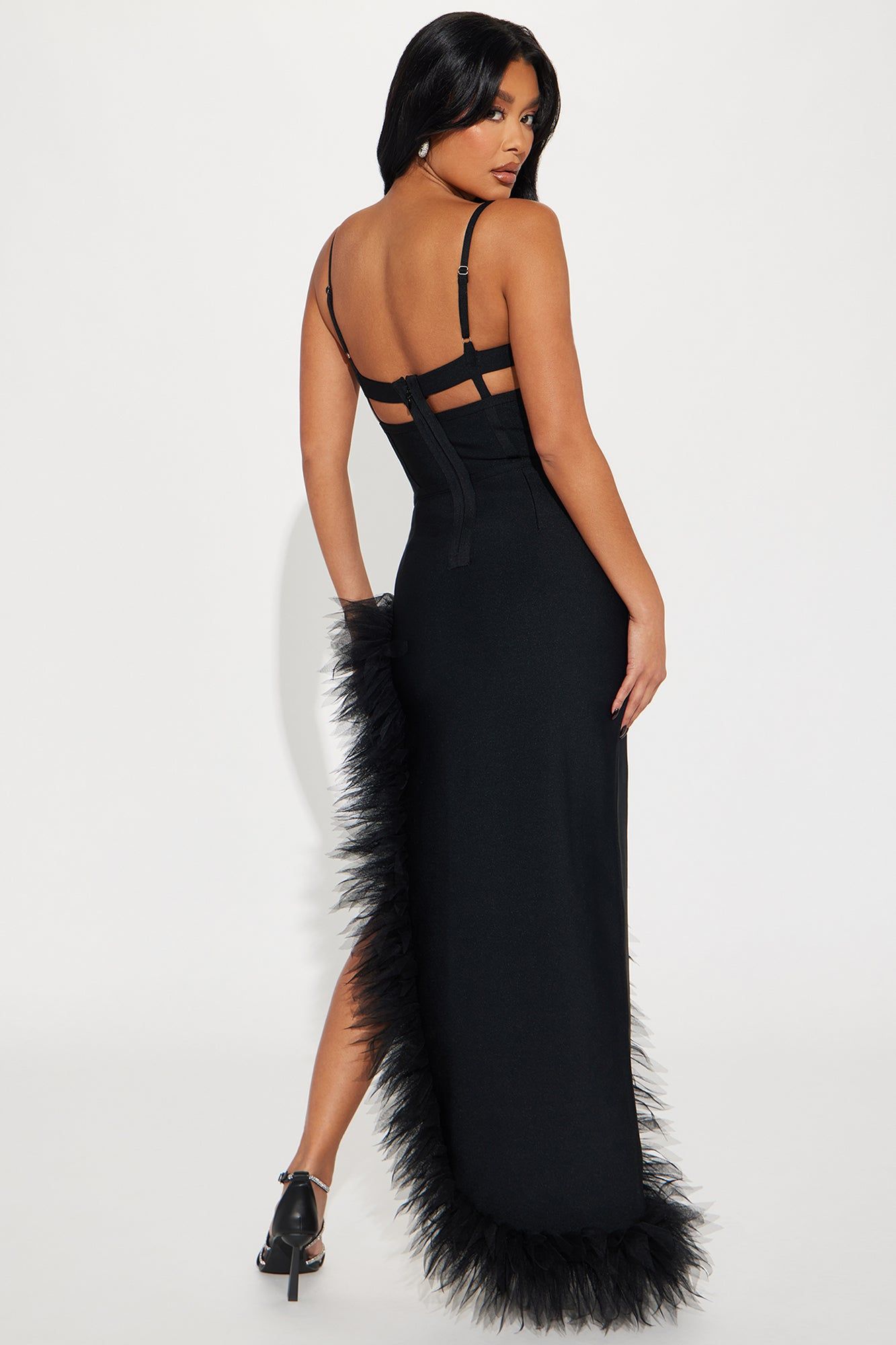 Boa Bandage Maxi Dress - Black sold by Fashion Nova product image thumbnail 4
