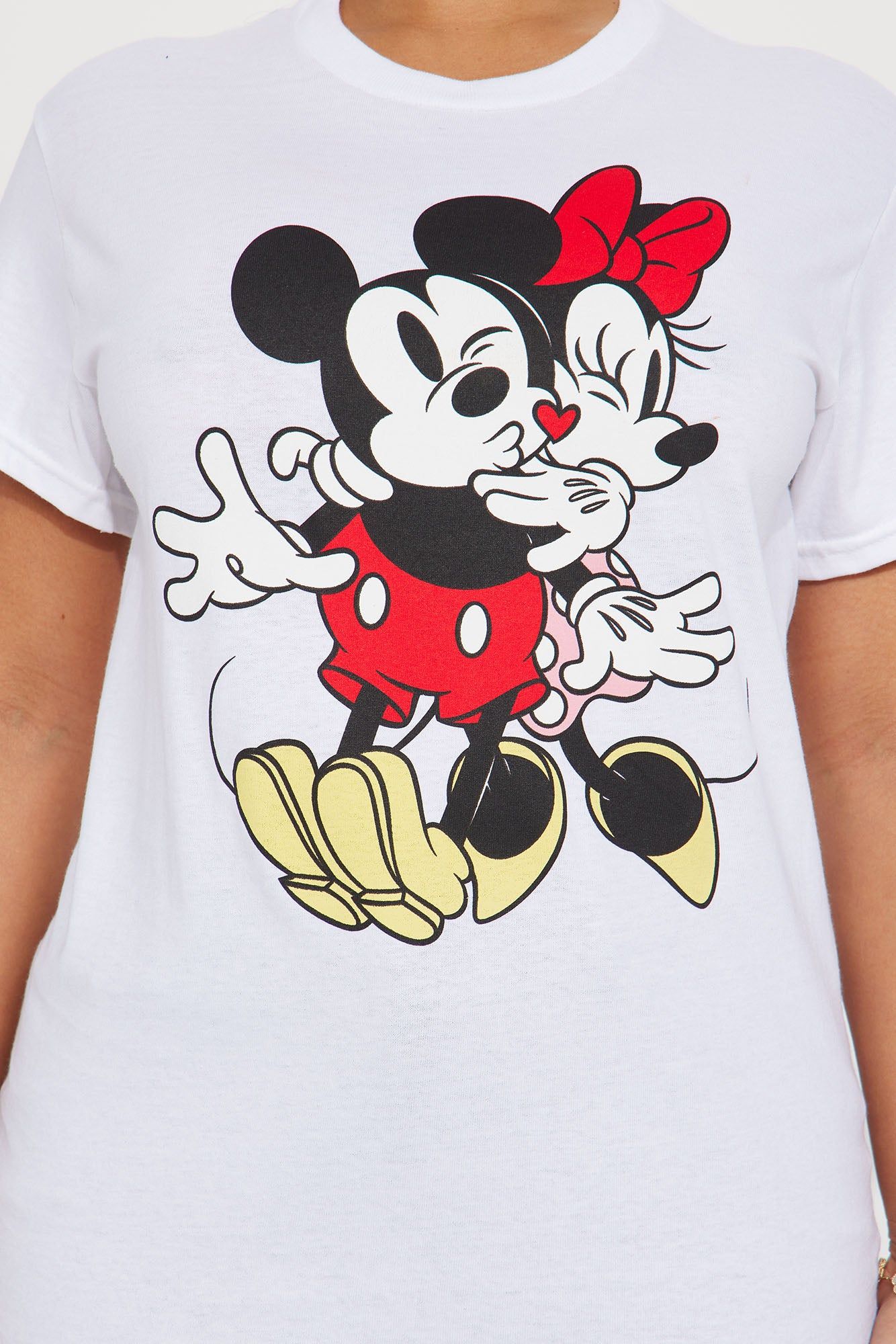 Kisses Mickey and Minnie Mouse Tee - White sold by Fashion Nova product image thumbnail 3