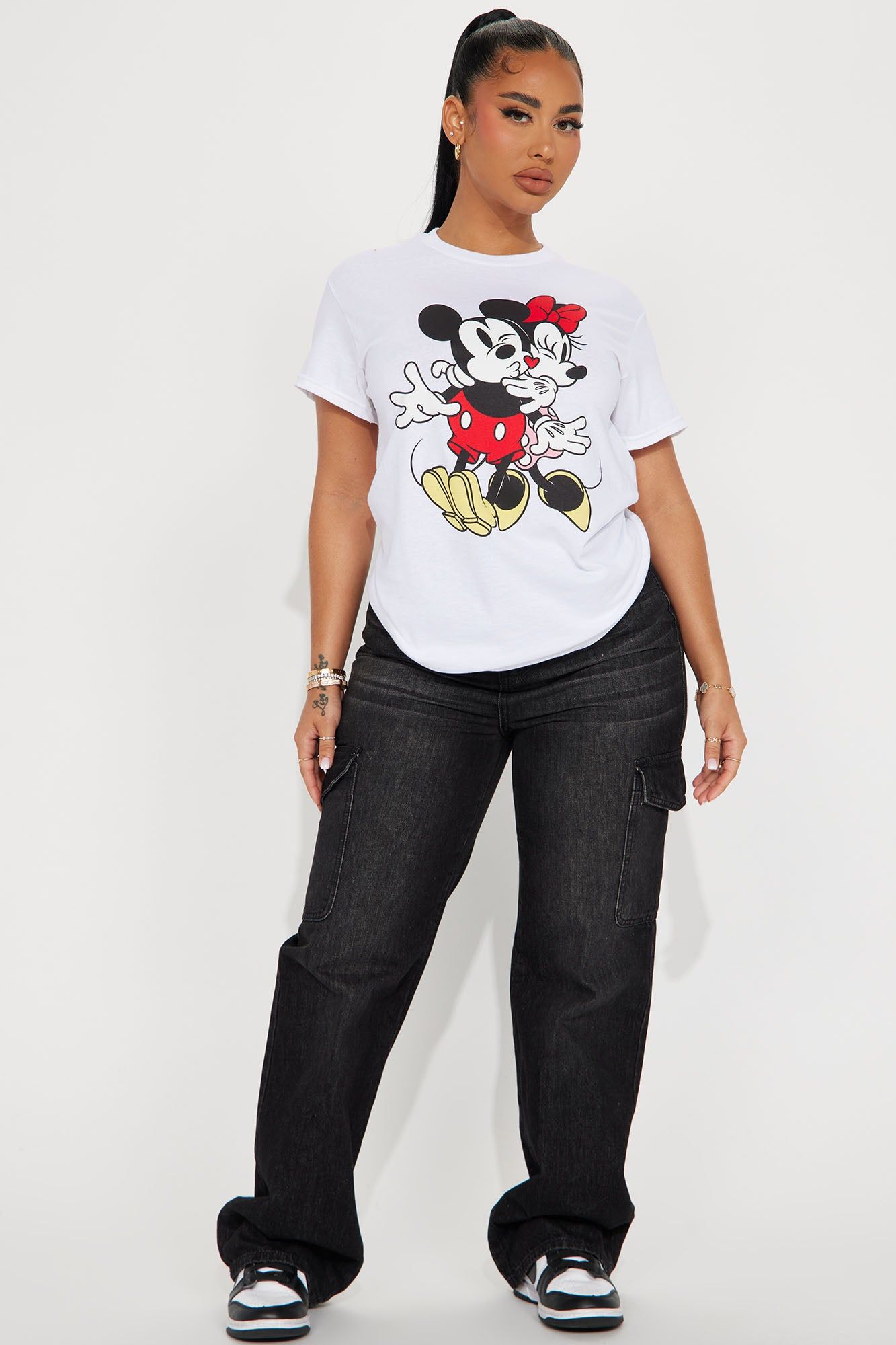 Kisses Mickey and Minnie Mouse Tee - White sold by Fashion Nova product image thumbnail 2