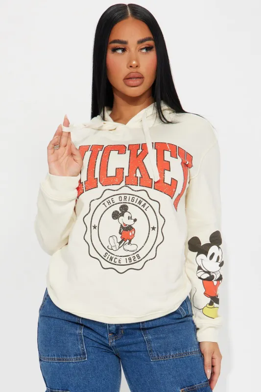 Mickey Mouse Vintage Graphic Hoodie - Sand sold by Fashion Nova