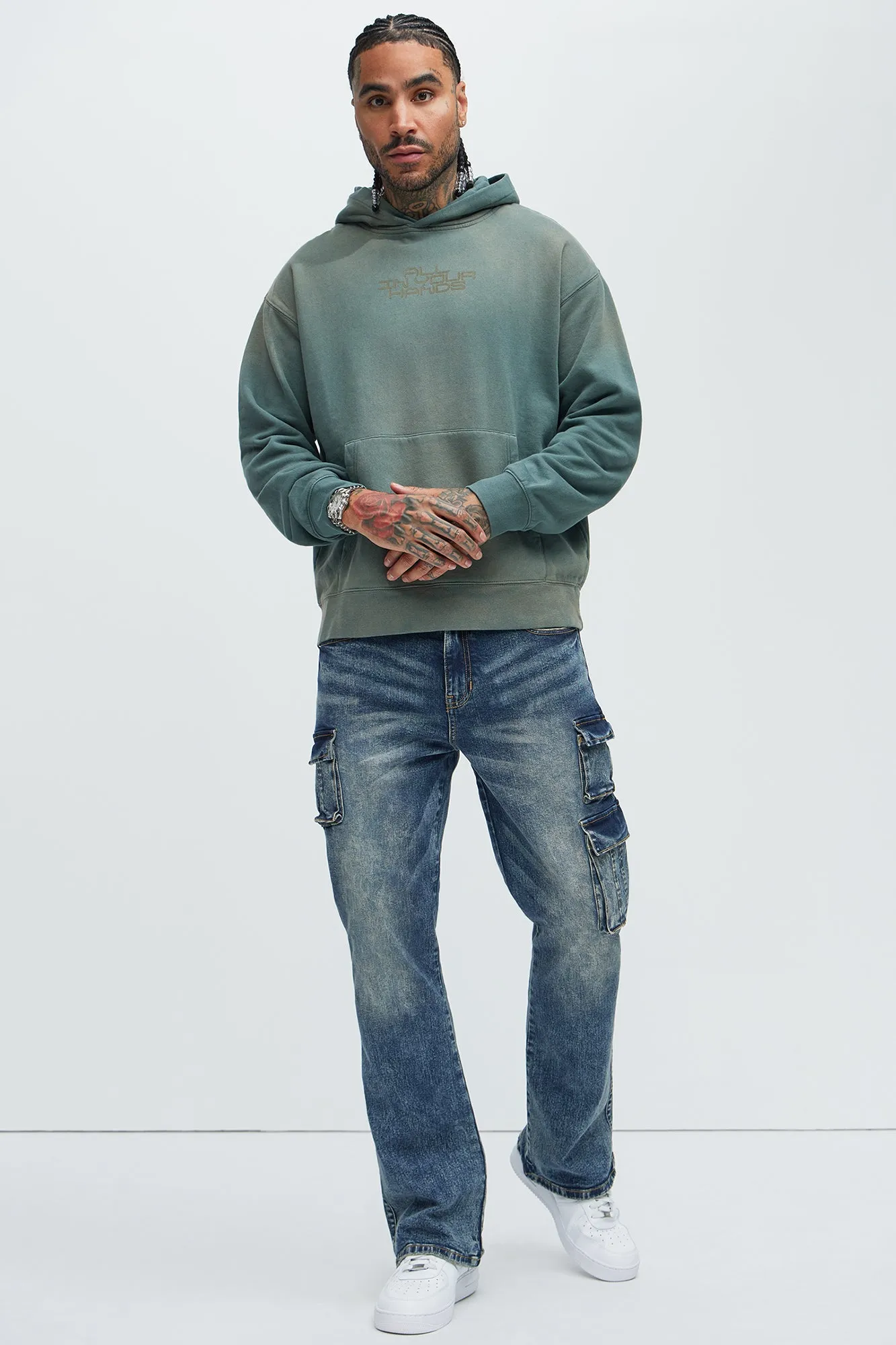 Mikey Slim Stacked Flare Jeans - Dark Wash sold by Fashion Nova product image thumbnail 2