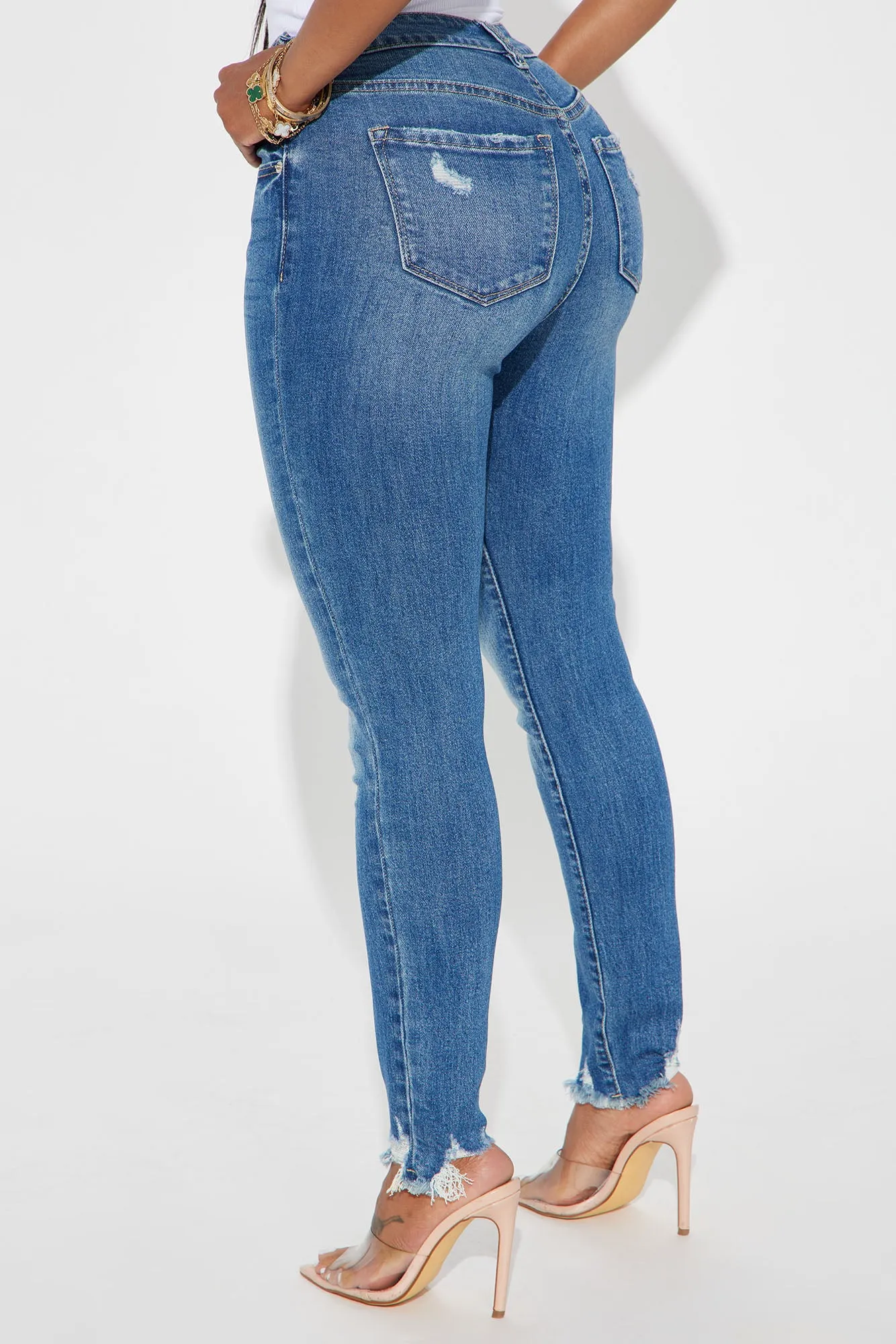 Left Him Behind Stretch Skinny Jeans - Medium Wash sold by Fashion Nova product image thumbnail 3