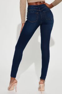 Tall Alexa High Rise Booty Lifter Skinny Jeans - Dark Denim sold by Fashion Nova