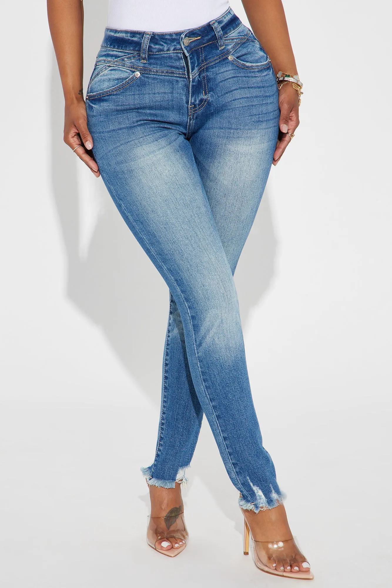 Left Him Behind Stretch Skinny Jeans - Medium Wash sold by Fashion Nova product image thumbnail 2