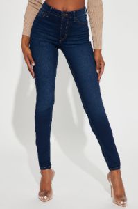 Tall Alexa High Rise Booty Lifter Skinny Jeans - Dark Denim sold by Fashion Nova