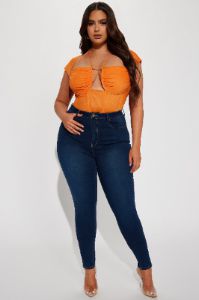 Tall Alexa High Rise Booty Lifter Skinny Jeans - Dark Denim sold by Fashion Nova