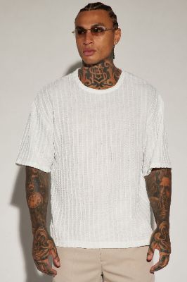 Boosted Textured Boxy Short Sleeve Tee - White sold by Fashion Nova