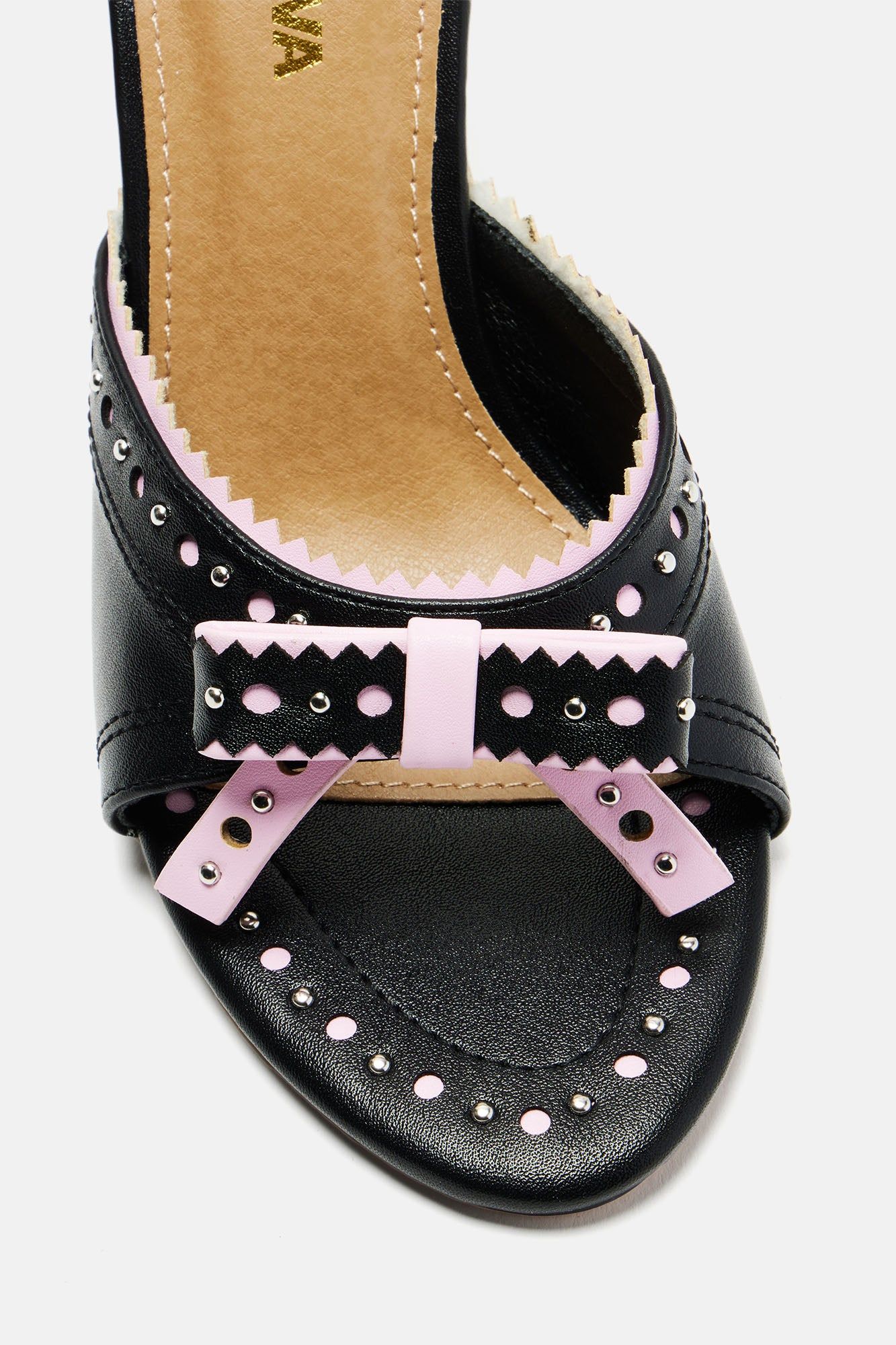 Sweetest Thing Heeled Mules - Black/Pink sold by Fashion Nova product image thumbnail 5