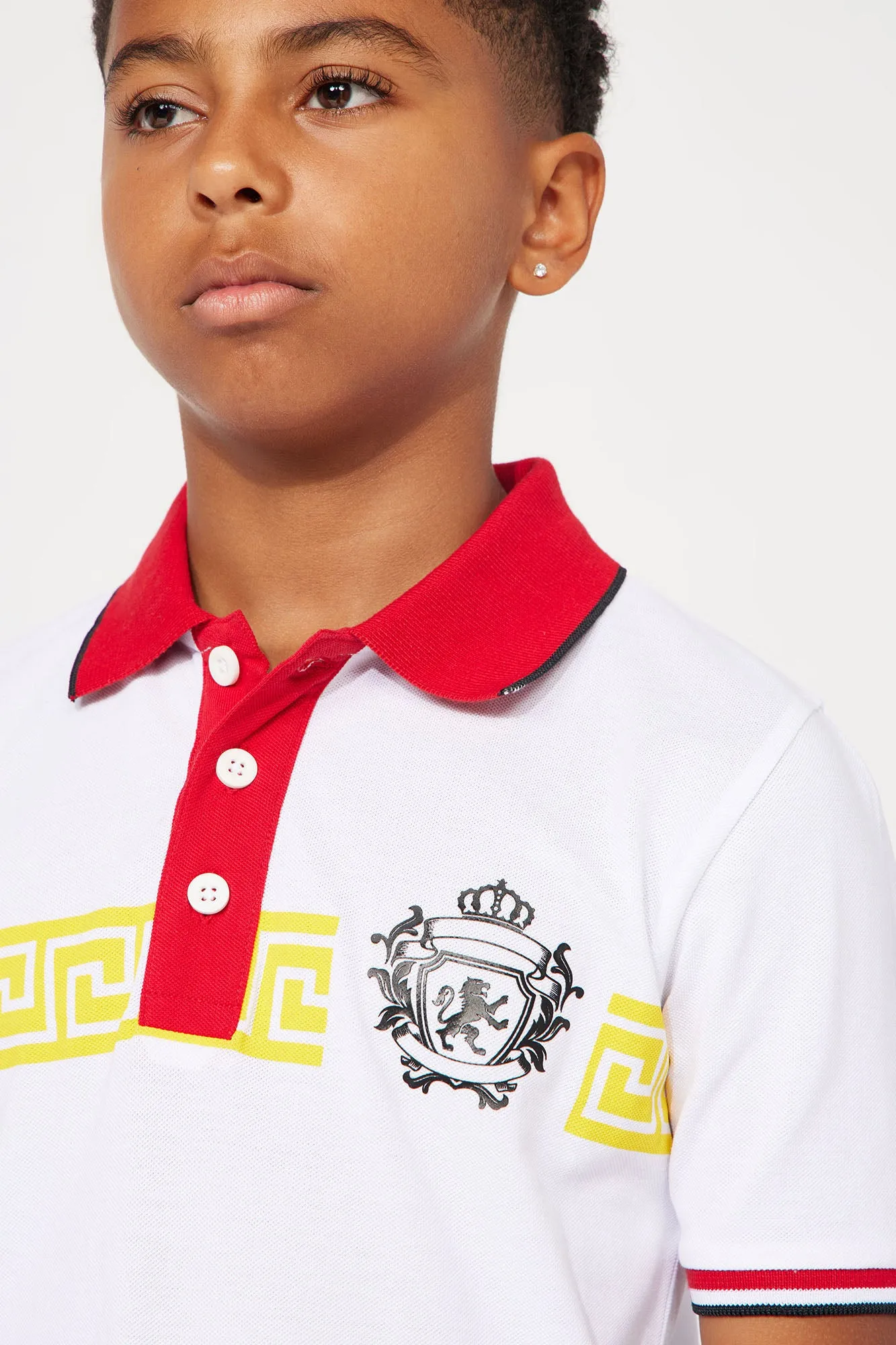 Mini Luis Pique Polo - White sold by Fashion Nova product image thumbnail 3