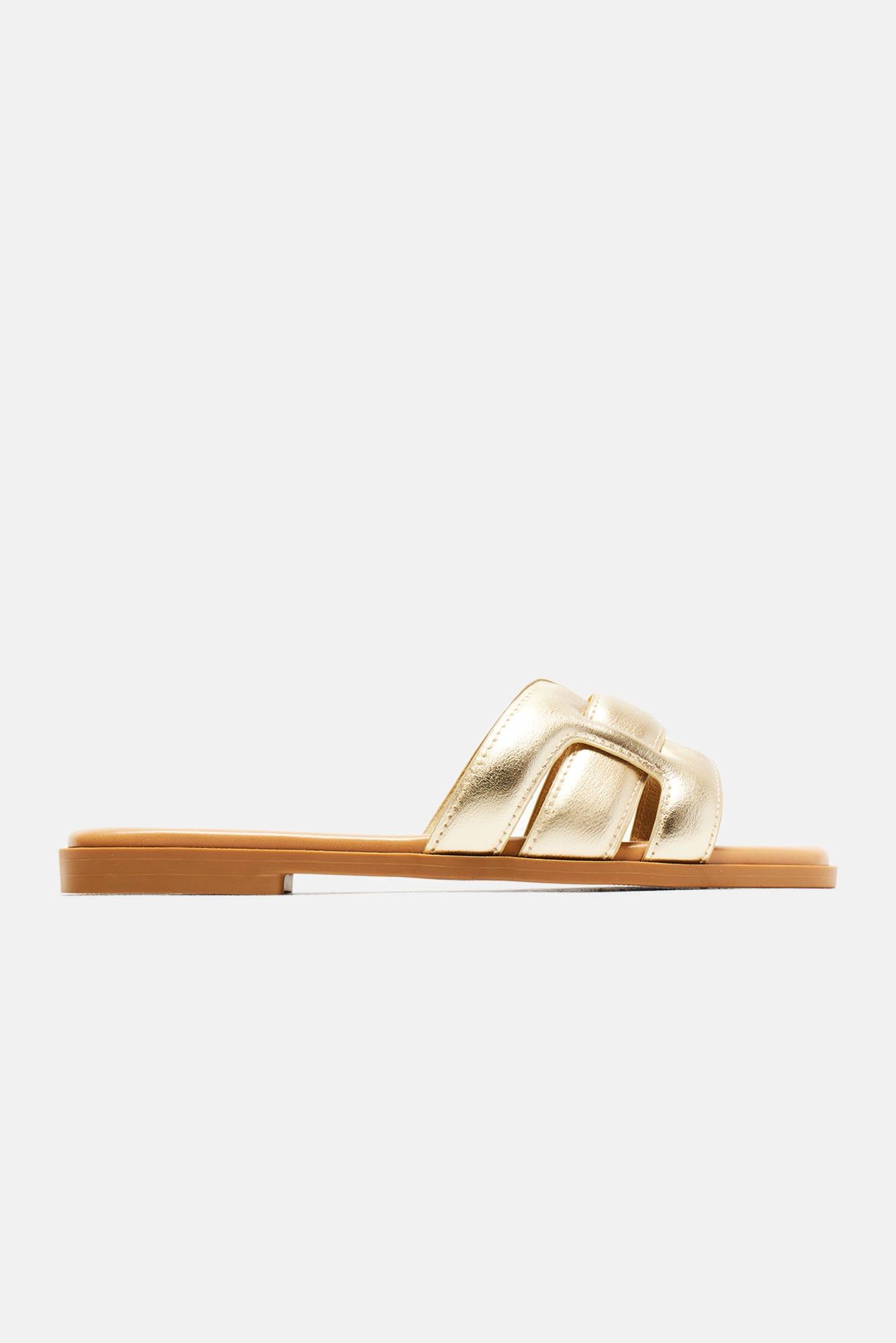Reagen Flat Sandals - Gold sold by Fashion Nova product image thumbnail 5
