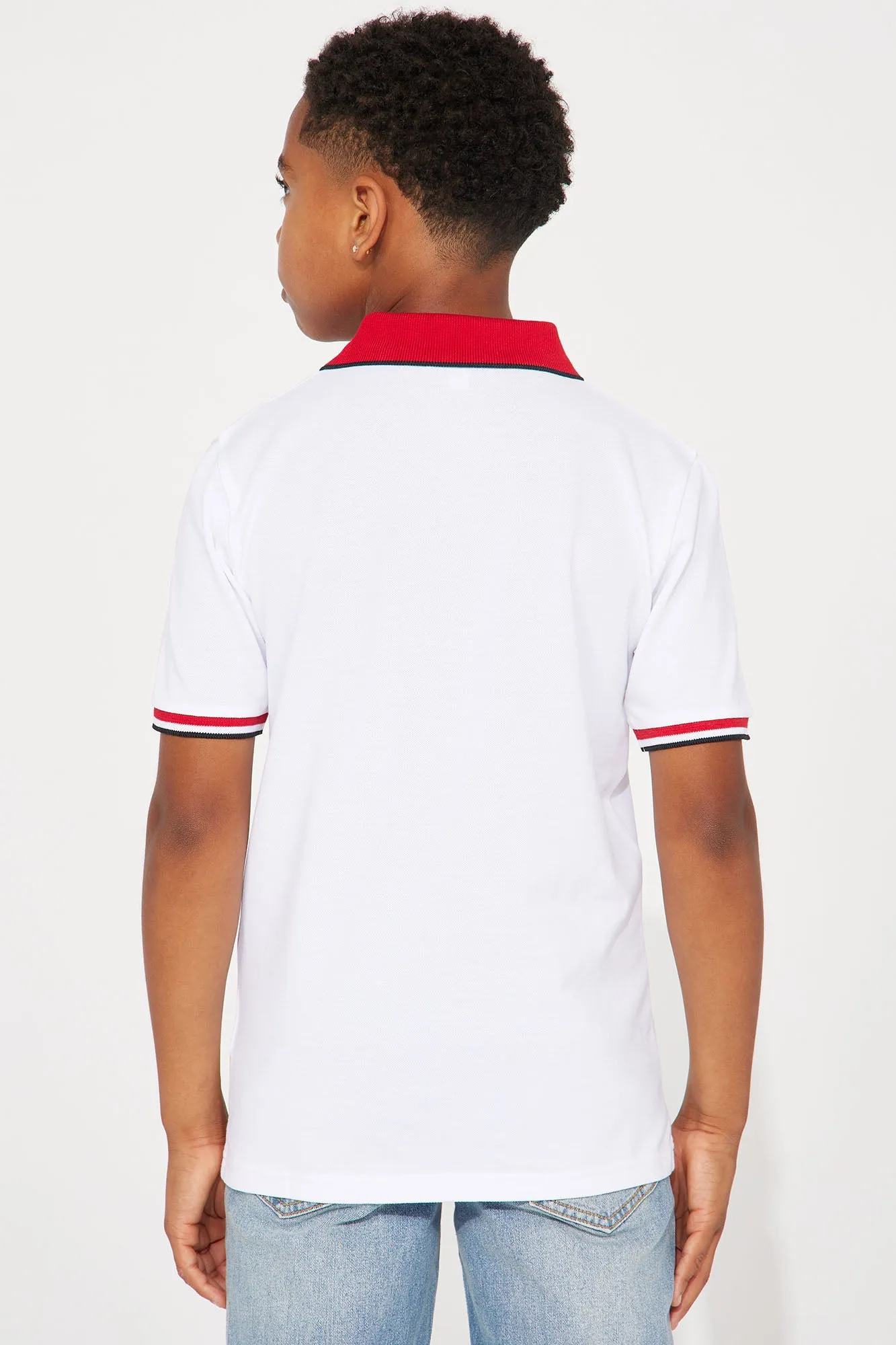 Mini Luis Pique Polo - White sold by Fashion Nova product image thumbnail 4