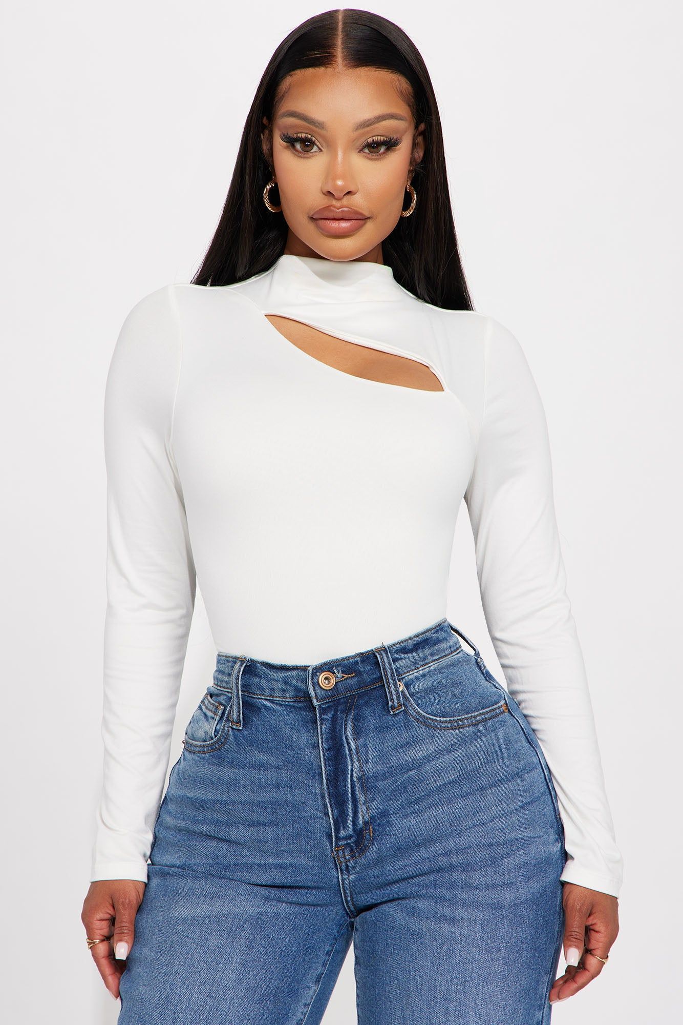 Claire Cut Out Top - Off White sold by Fashion Nova