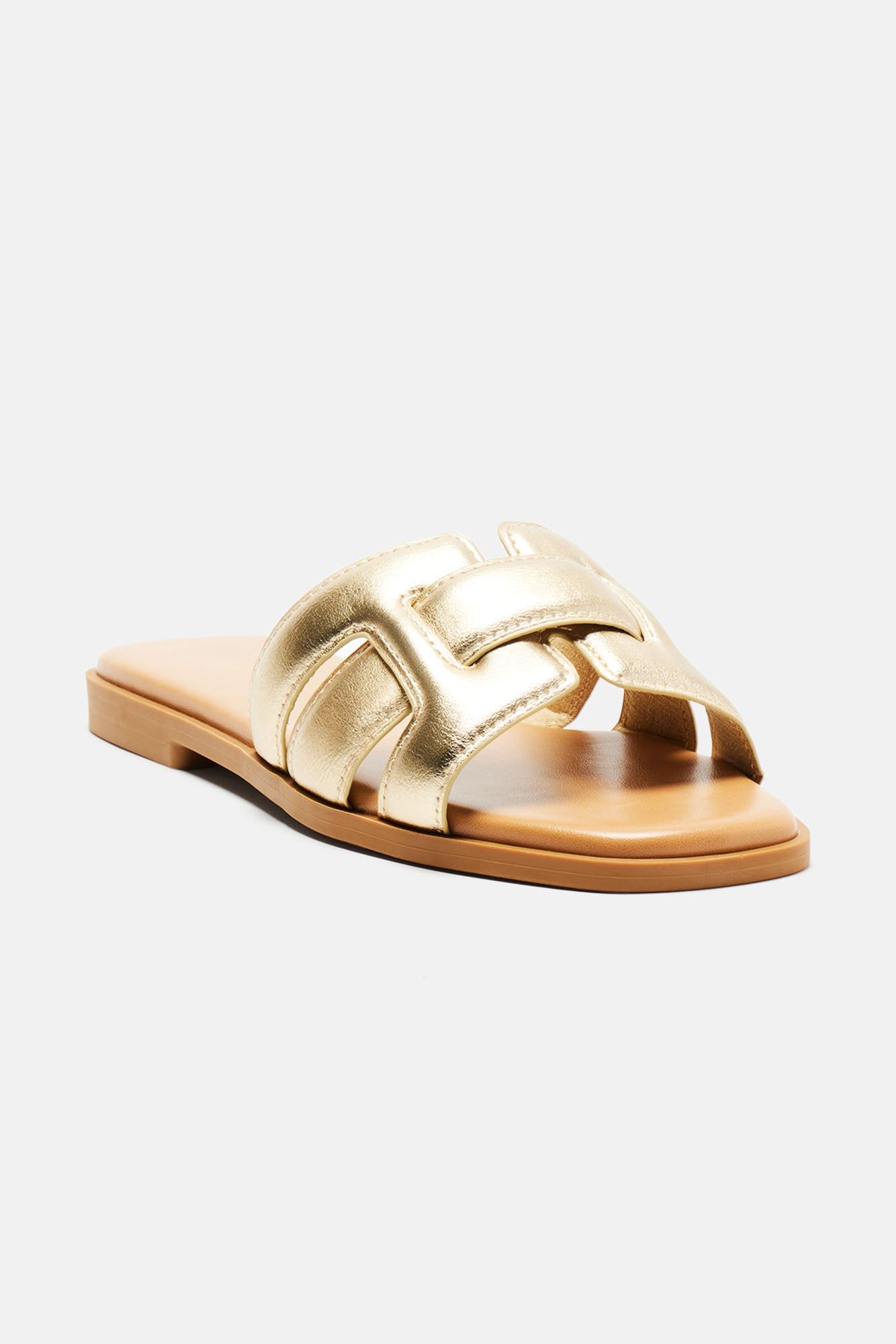 Reagen Flat Sandals - Gold sold by Fashion Nova product image thumbnail 4