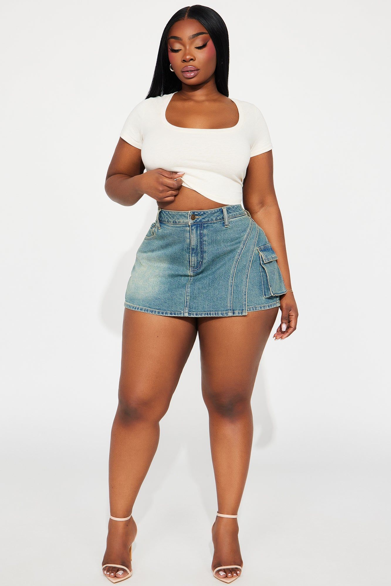 Amelia Scoop Neck Tee - Oatmeal sold by Fashion Nova product image thumbnail 5