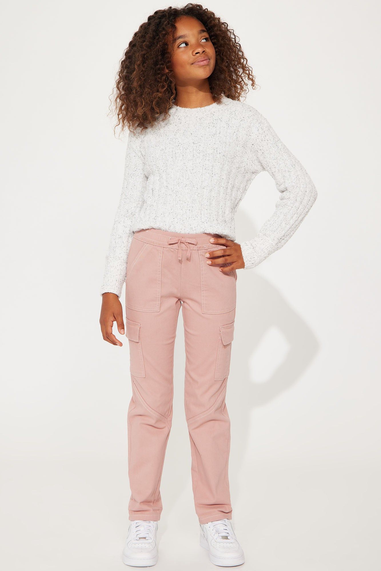 Mini Twill Roll Cuff Cargo Pants - Rose sold by Fashion Nova product image thumbnail 2