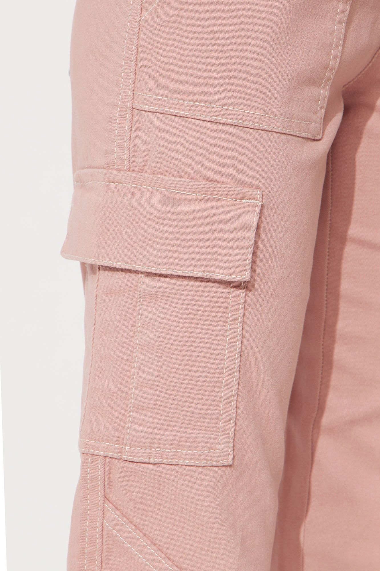Mini Twill Roll Cuff Cargo Pants - Rose sold by Fashion Nova product image thumbnail 3