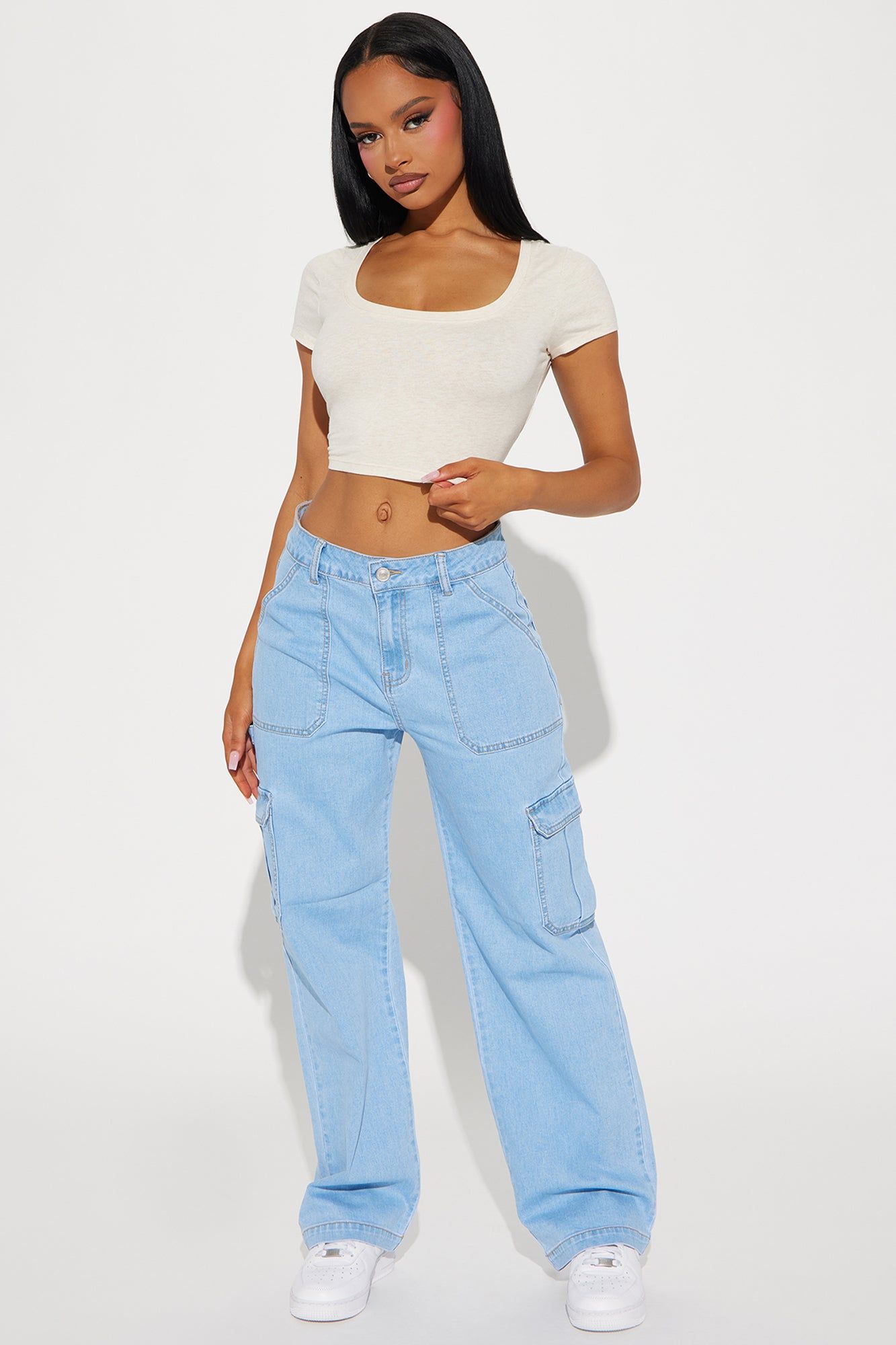 Amelia Scoop Neck Tee - Oatmeal sold by Fashion Nova product image thumbnail 2