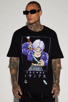 Dragon Ball Z Trunks Short Sleeve Tee - Black sold by Fashion Nova