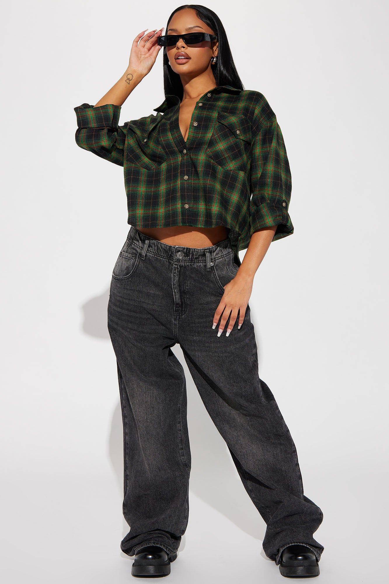 Elliot Plaid Shirt - Green/combo sold by Fashion Nova product image thumbnail 2