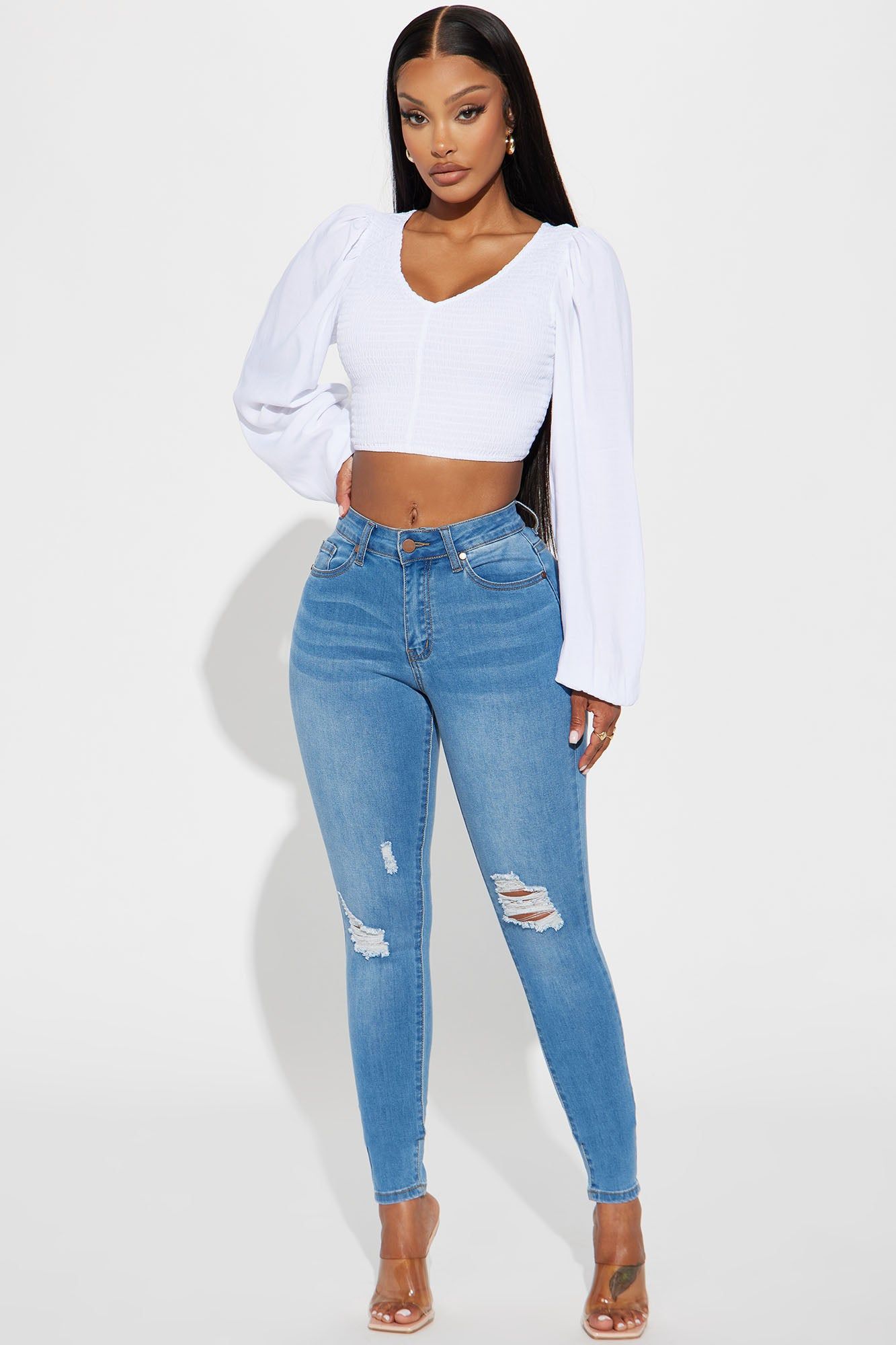 Timea Blouse Top - White sold by Fashion Nova product image thumbnail 2