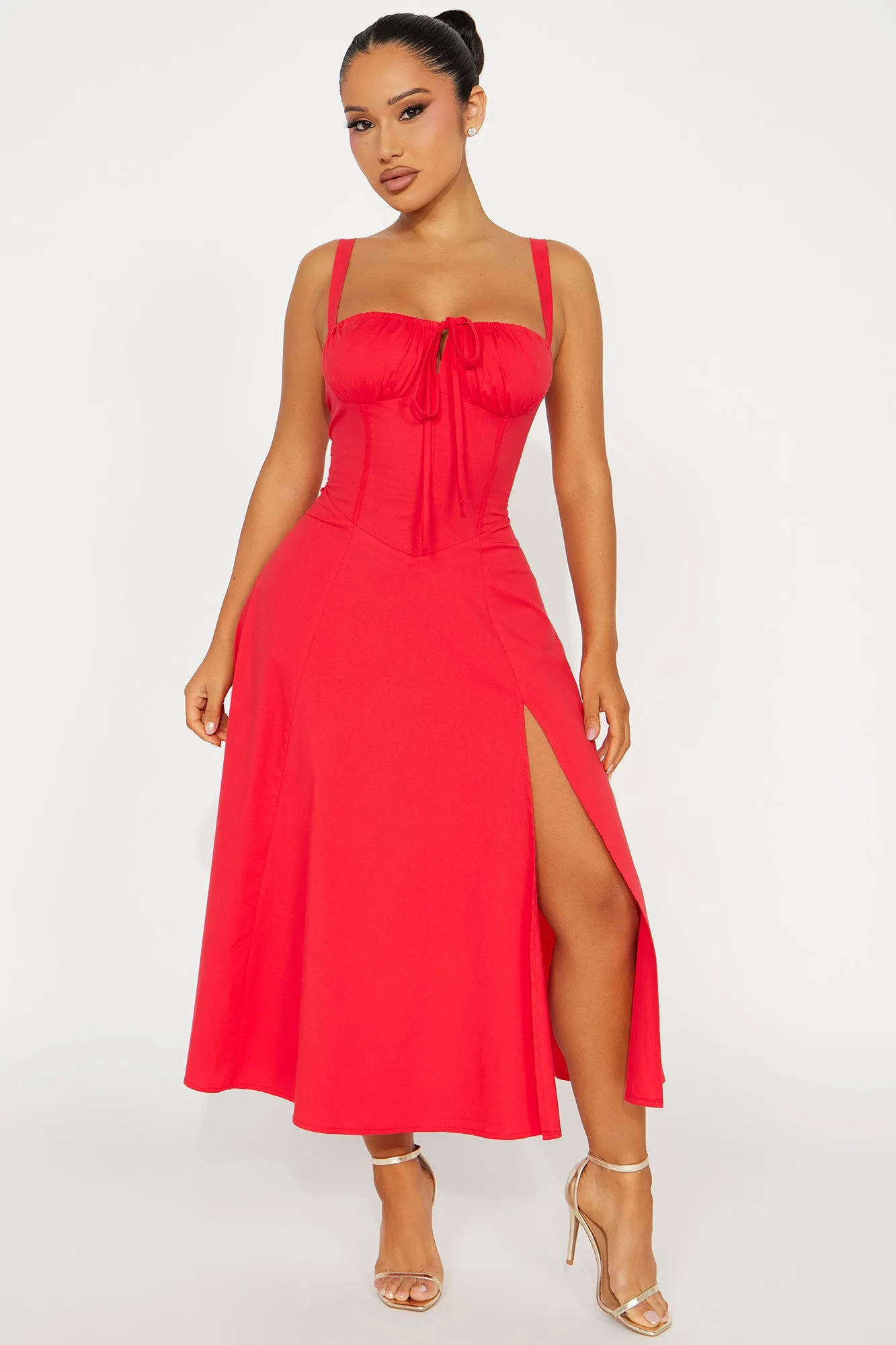 Juniper Midi Dress - Red sold by Fashion Nova