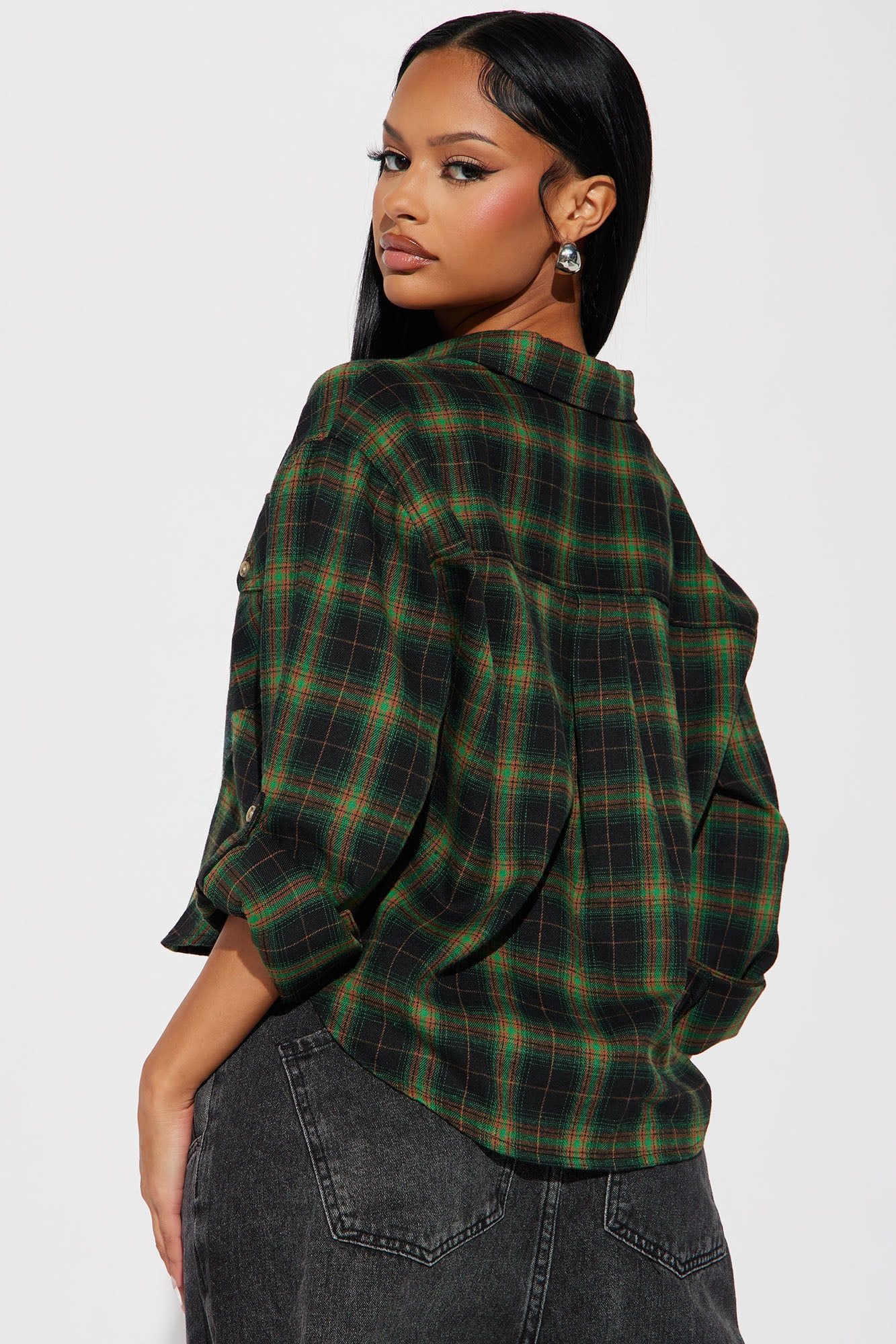 Elliot Plaid Shirt - Green/combo sold by Fashion Nova product image thumbnail 3