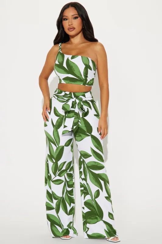 Secret Obsession Pant Set - Green/combo sold by Fashion Nova