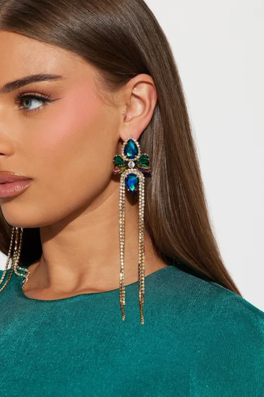 We Love Drop Earrings - Green sold by Fashion Nova