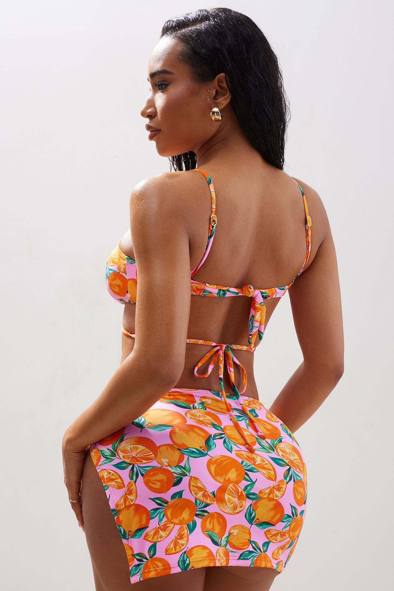 Starfish Sea 3 Piece Bikini Set - Orange/combo sold by Fashion Nova product image thumbnail 5