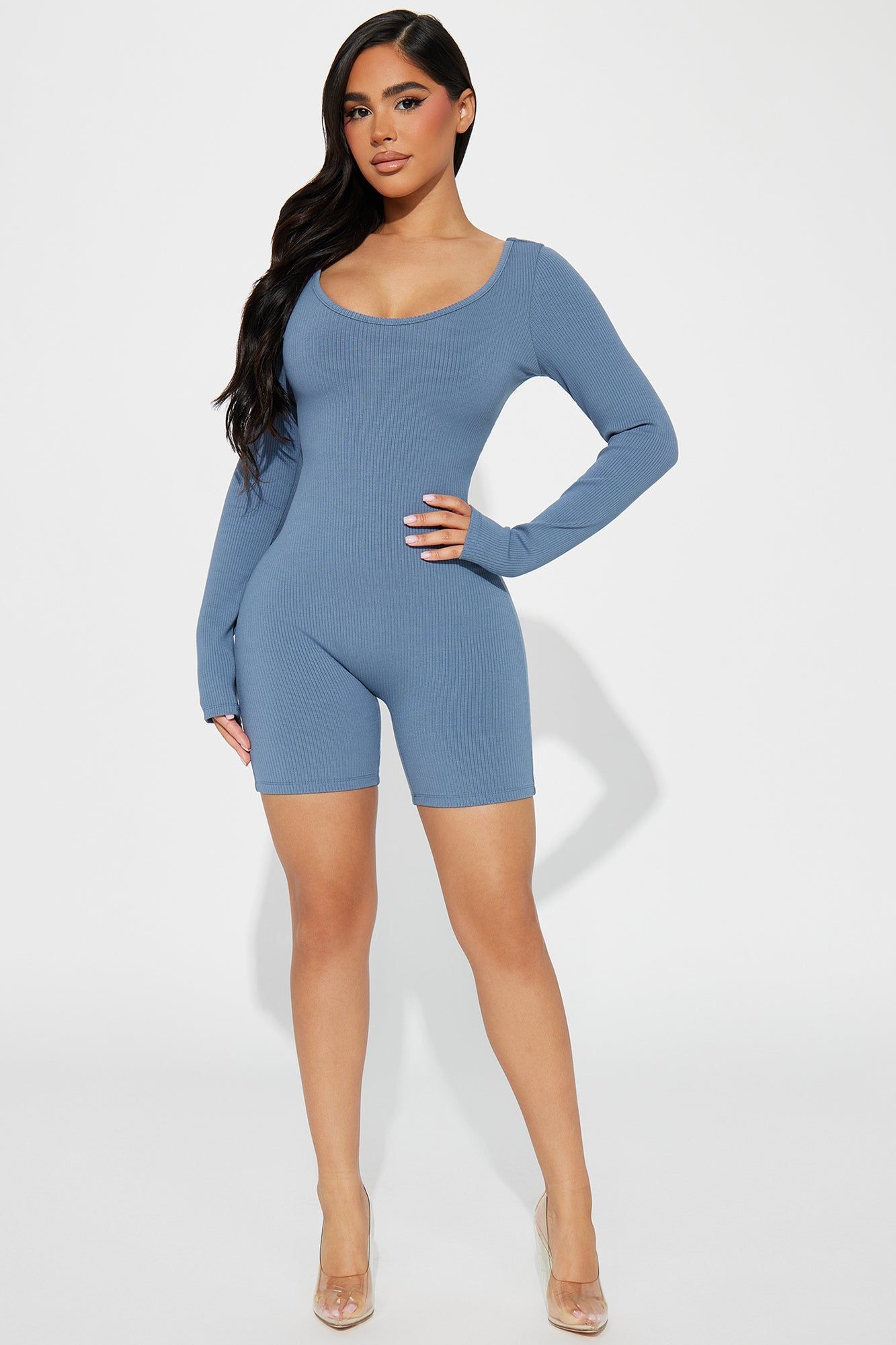 Daisy Snatched Romper - Charcoal sold by Fashion Nova product image thumbnail 2