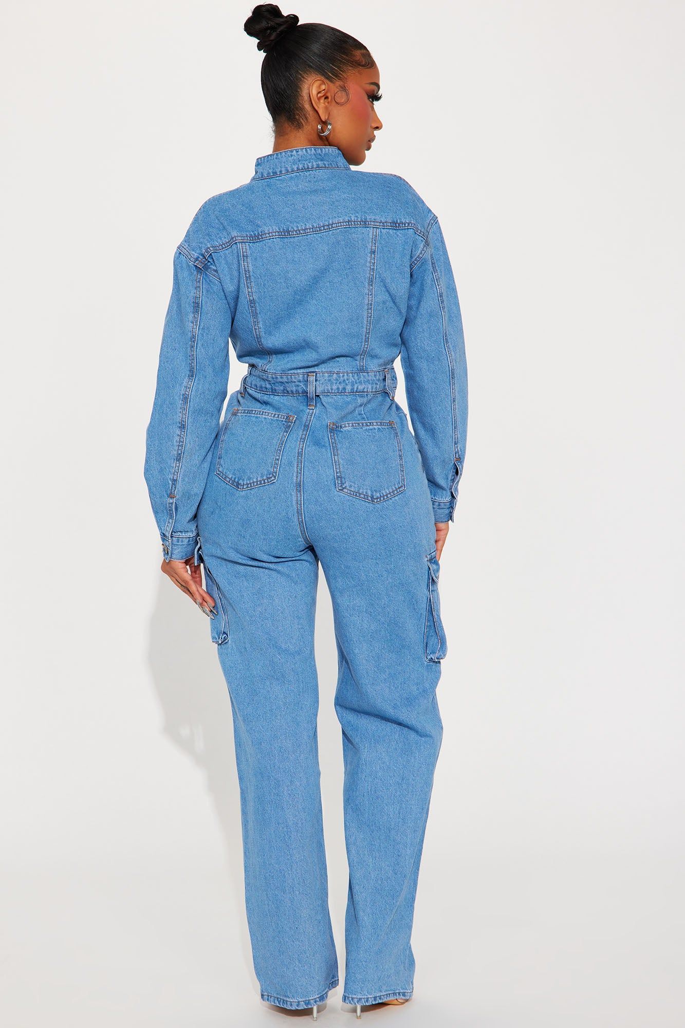 Step Back Denim Jumpsuit - Light Wash sold by Fashion Nova product image thumbnail 3