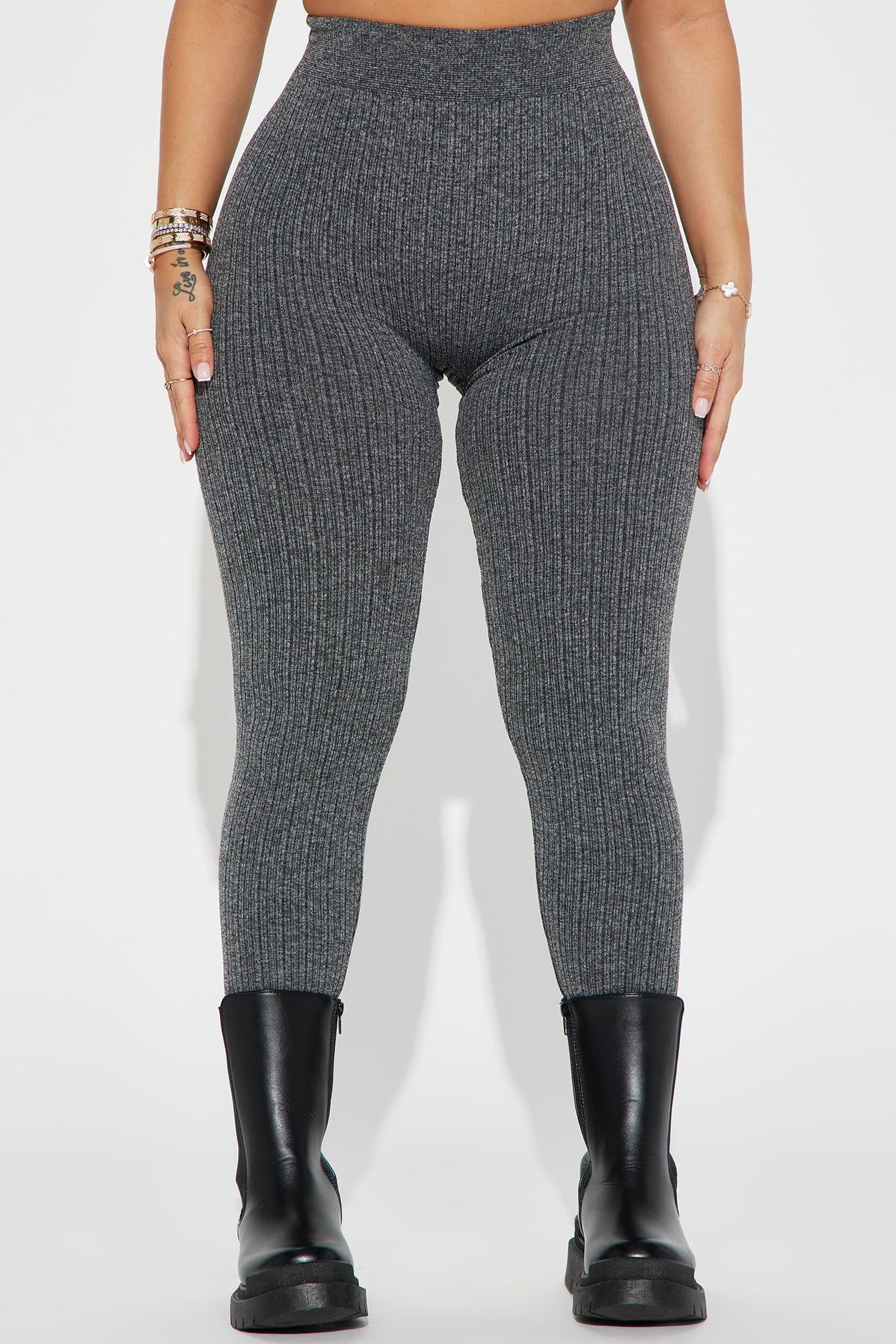 Stacy Seamless Cable Legging - Charcoal sold by Fashion Nova product image thumbnail 2