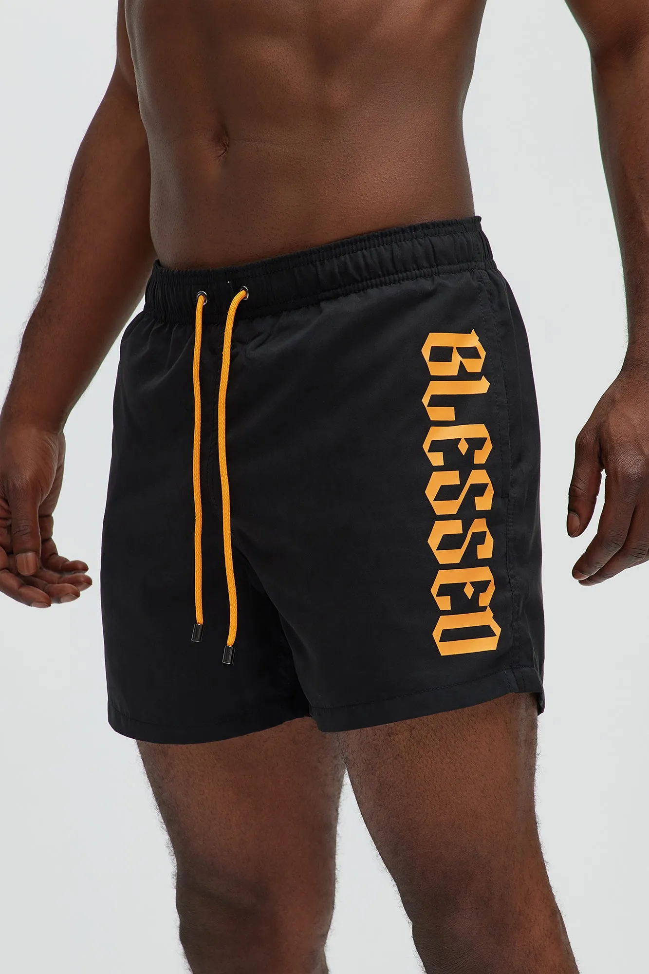 Blessed On Blessed Swim Trunk - Black sold by Fashion Nova product image thumbnail 4