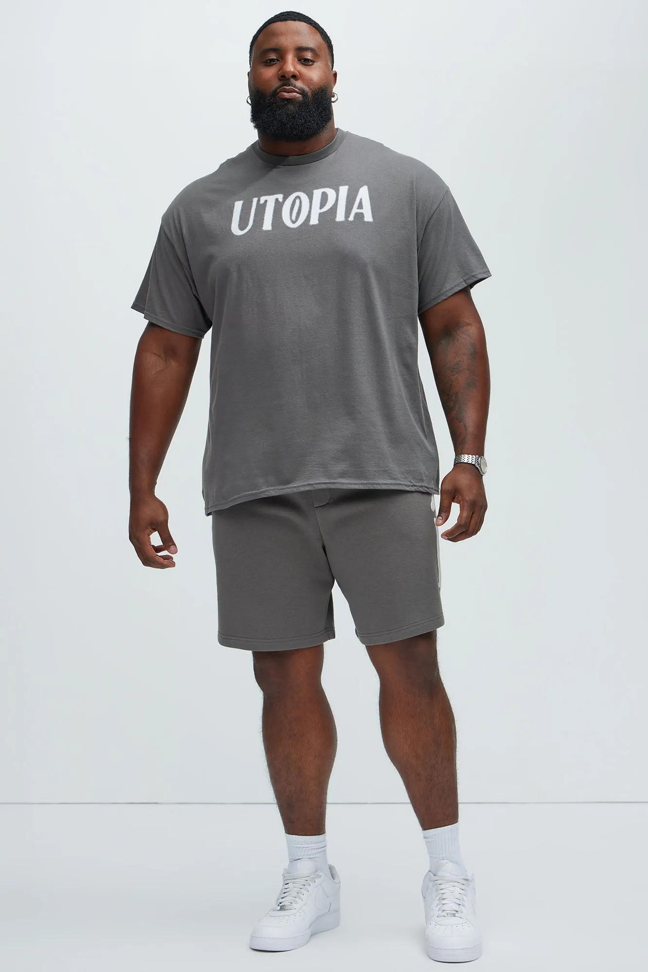 Utopia Now Short Sleeve Tee - Charcoal sold by Fashion Nova product image thumbnail 5