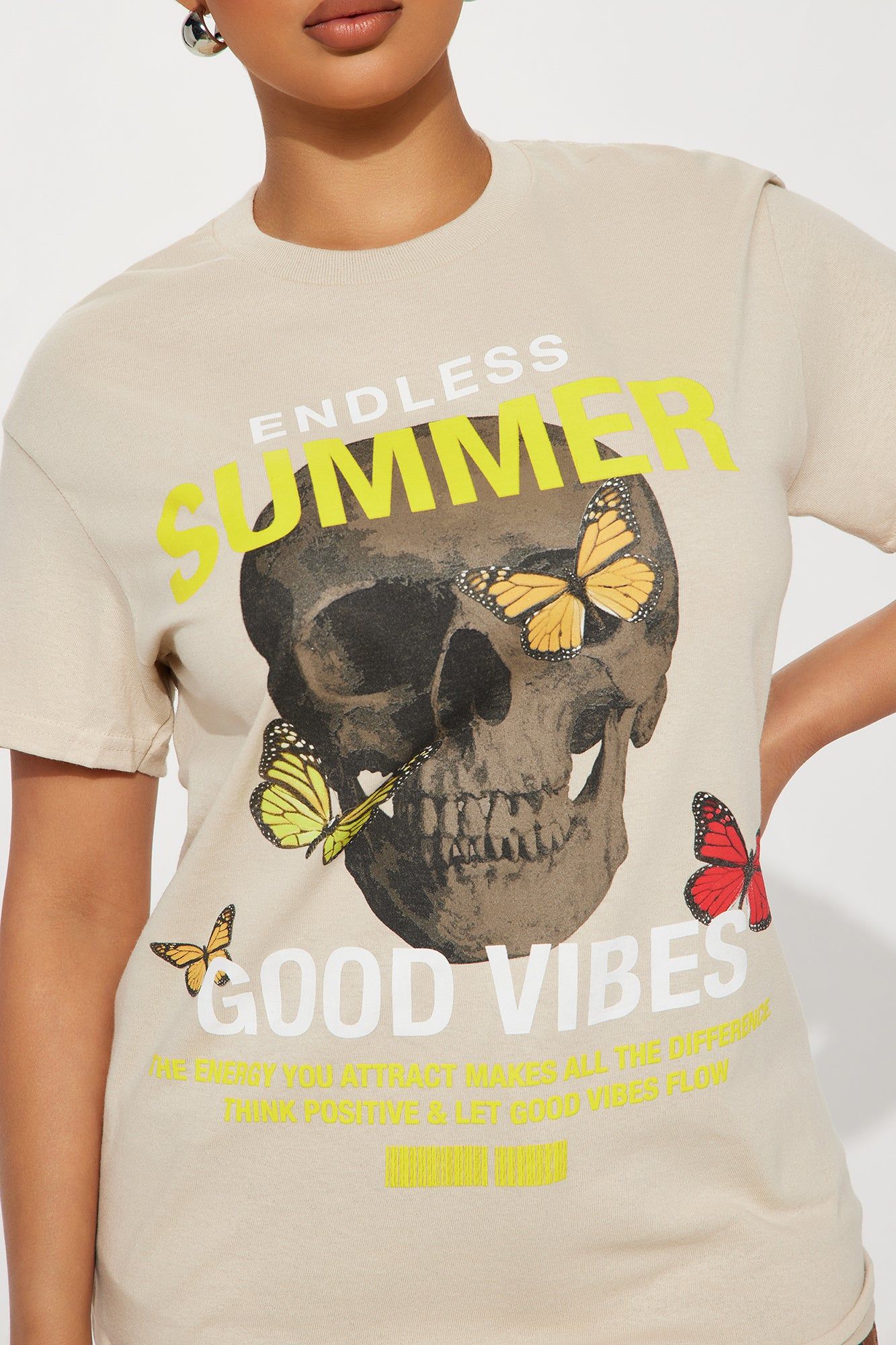 Endless Summer Skull Graphic Tshirt - Sand sold by Fashion Nova product image thumbnail 3