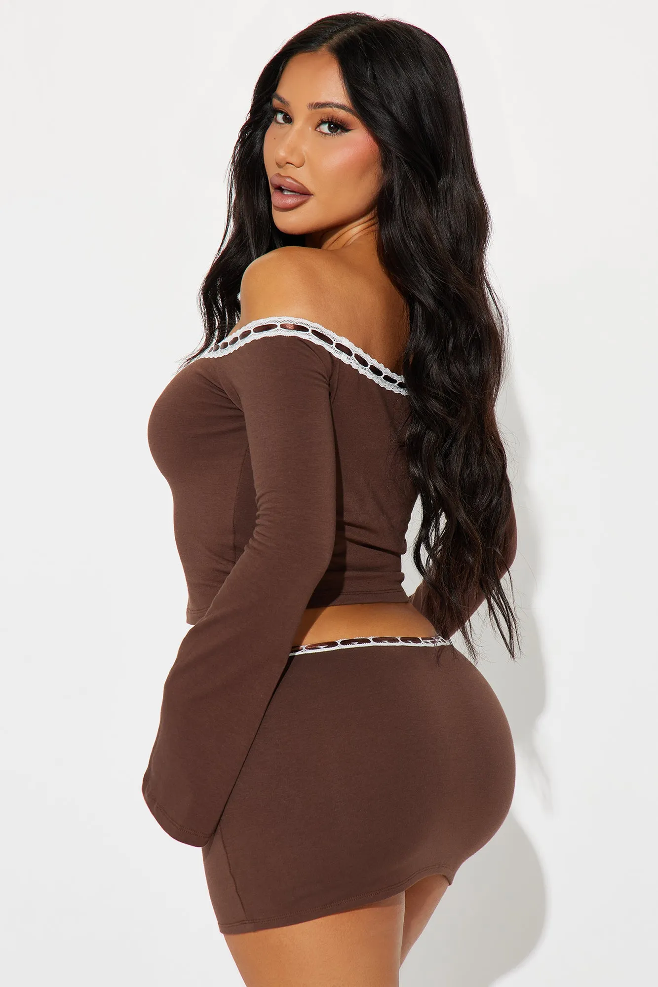 Trendy Babe Skirt Set - Chocolate sold by Fashion Nova product image thumbnail 3