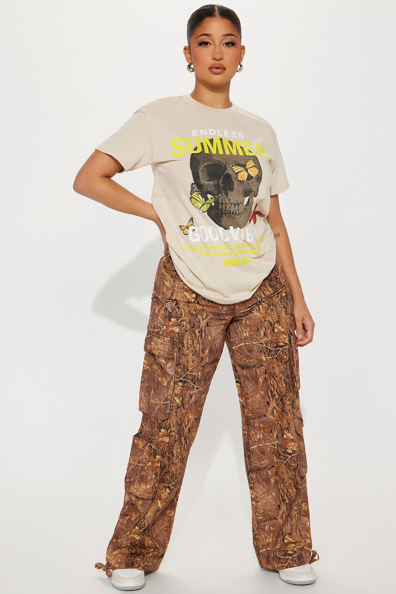 Endless Summer Skull Graphic Tshirt - Sand sold by Fashion Nova product image thumbnail 2