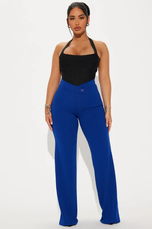 Call It Even Wide Leg Dress Pants - Royal sold by Fashion Nova