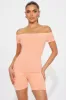 Gabby Snatched Romper - Coral sold by Fashion Nova