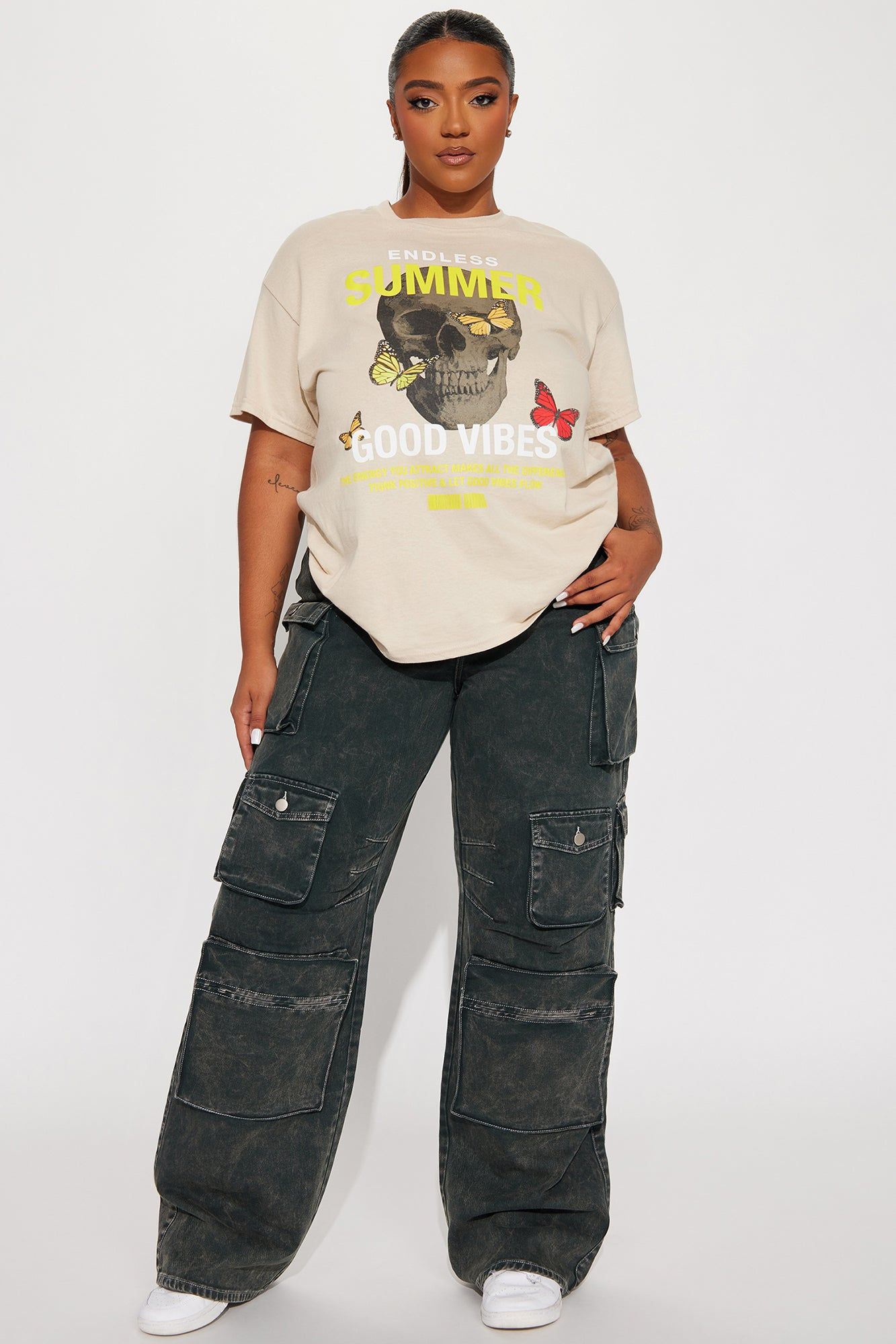 Endless Summer Skull Graphic Tshirt - Sand sold by Fashion Nova product image thumbnail 5