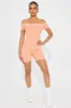 Gabby Snatched Romper - Coral sold by Fashion Nova