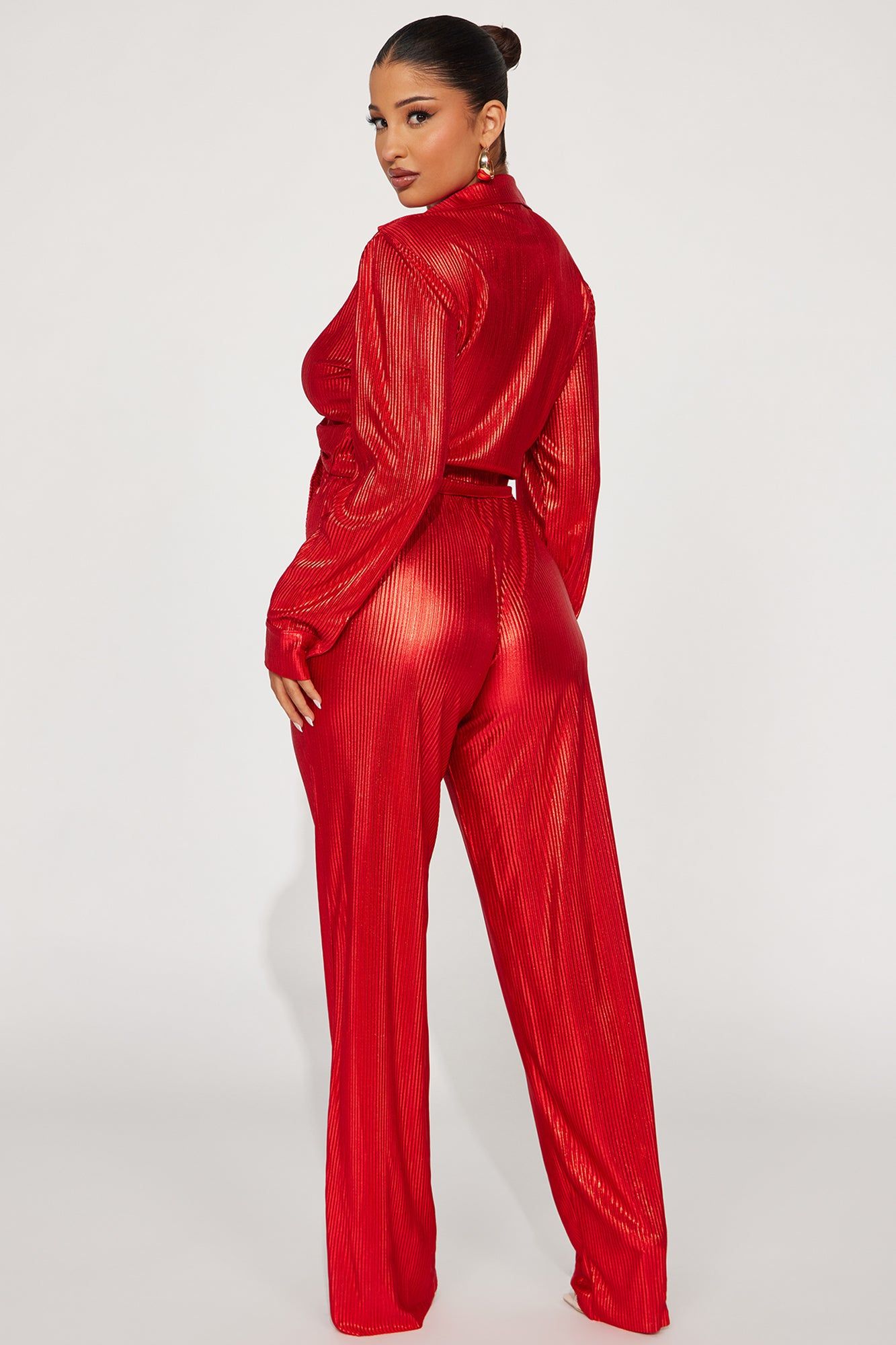 Social Season Plisse Pant Set - Red sold by Fashion Nova product image thumbnail 3