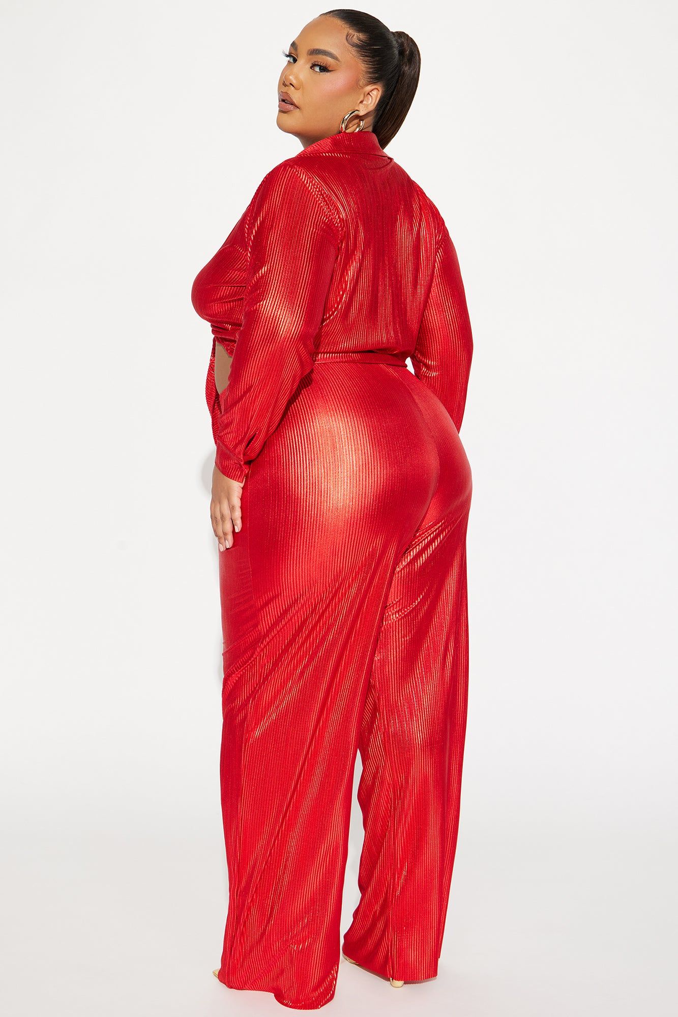 Social Season Plisse Pant Set - Red sold by Fashion Nova product image thumbnail 5