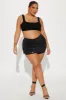 Kenya Mineral Wash Denim Skort - Black Wash sold by Fashion Nova