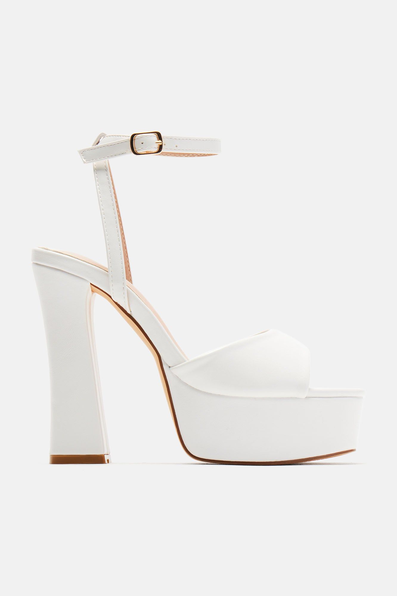 Eliza Platform Heels - White sold by Fashion Nova product image thumbnail 4