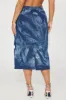 Not Sorry Mineral Wash Cargo Midi Skirt - Dark Wash sold by Fashion Nova
