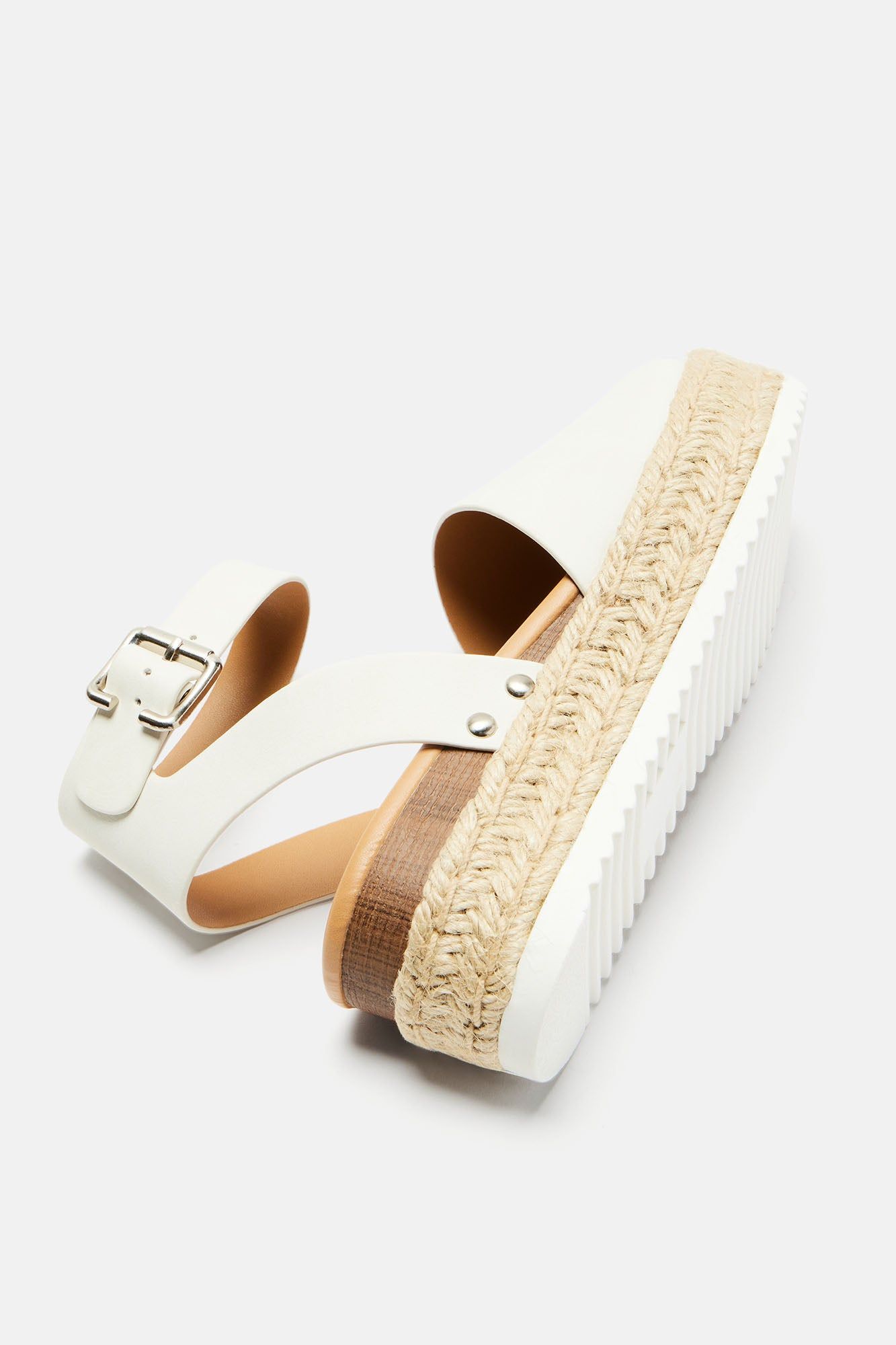 Kayley Flatform Sandals - Off White sold by Fashion Nova product image thumbnail 5