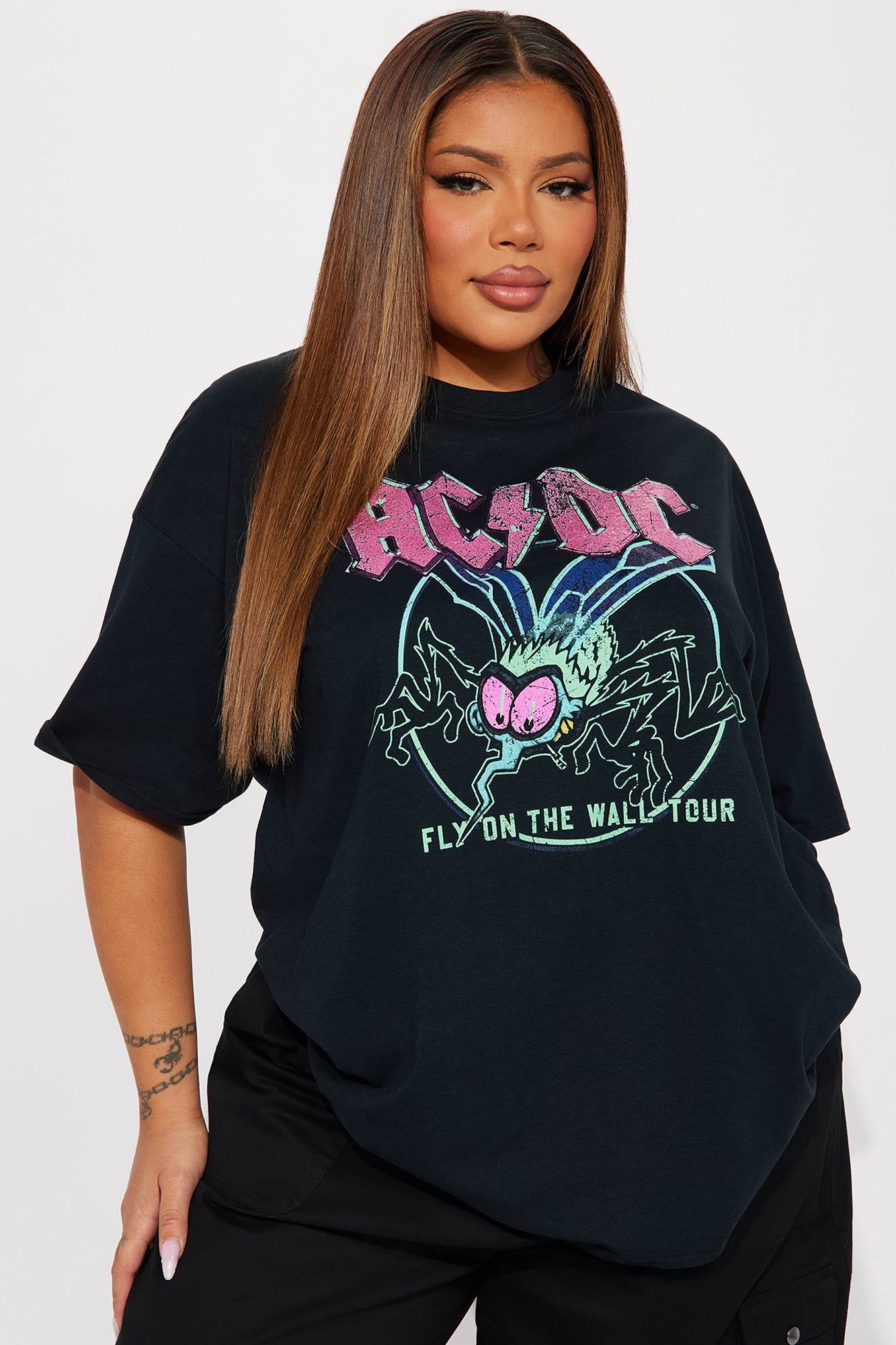 ACDC Glitter Graphic Tee - Black sold by Fashion Nova product image thumbnail 4